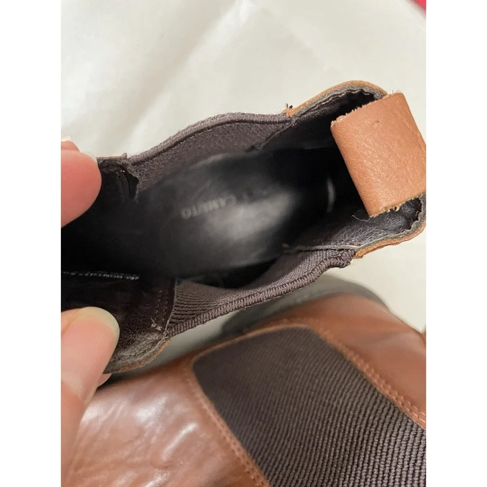 Vince Camuto Huntsley Brown Ankle Elastic Pull On Boots 9.5‎ Men's Clean Boy
